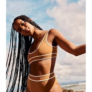 Stone Fox Free People Dahlia Bikini Top - Sandstone - Small - New‎ With Tags